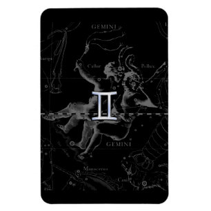 Íman Chrome Style Gemini Sinal Zodiac em Hevelius