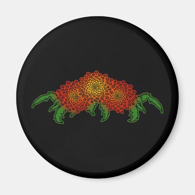 Íman Chrysanthemums Motif (Frente)