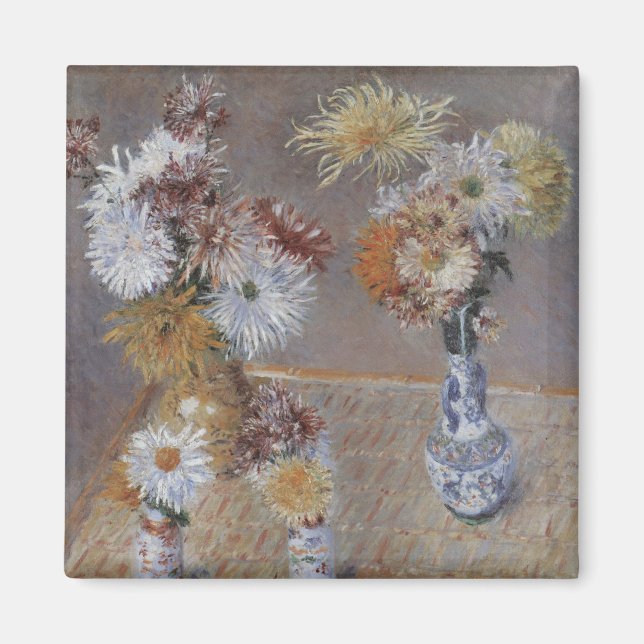 Íman Chrysanthemums por Gustave Caillebotte (Frente)