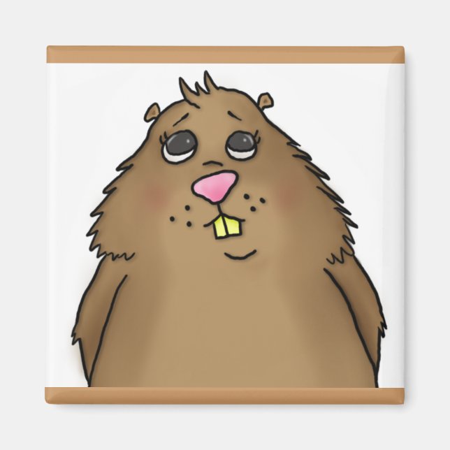 Íman Chubby Hamster Magnet (Frente)