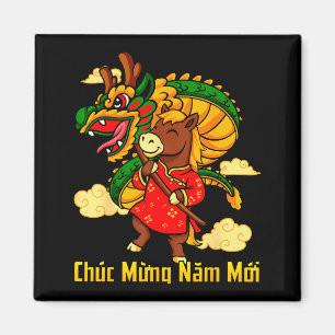 Íman Chuc Mung Nam Moi 2026 Ano Do Cavalo Dragão Da