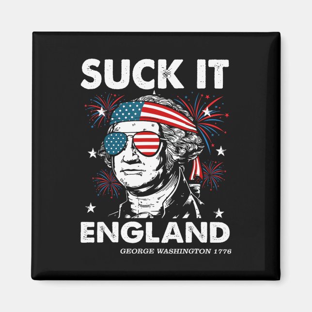 Íman Chupa-ela Inglaterra Camisa engraçada 4 de julho G (Frente)