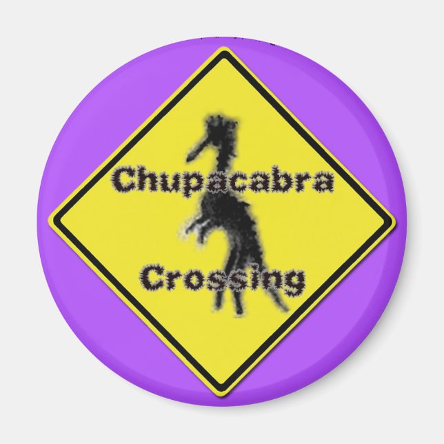 Íman Chupacabra Crossing Magneta roxa (Frente)