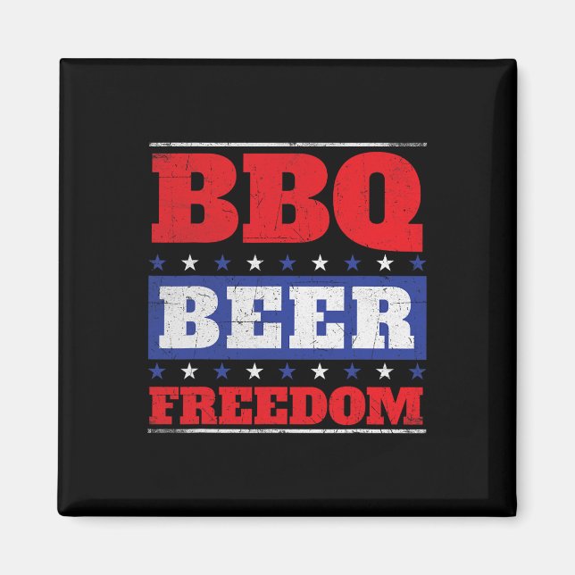 Íman Churrasco Beer Freedom - Grill Byrbecue Griling Ch (Frente)
