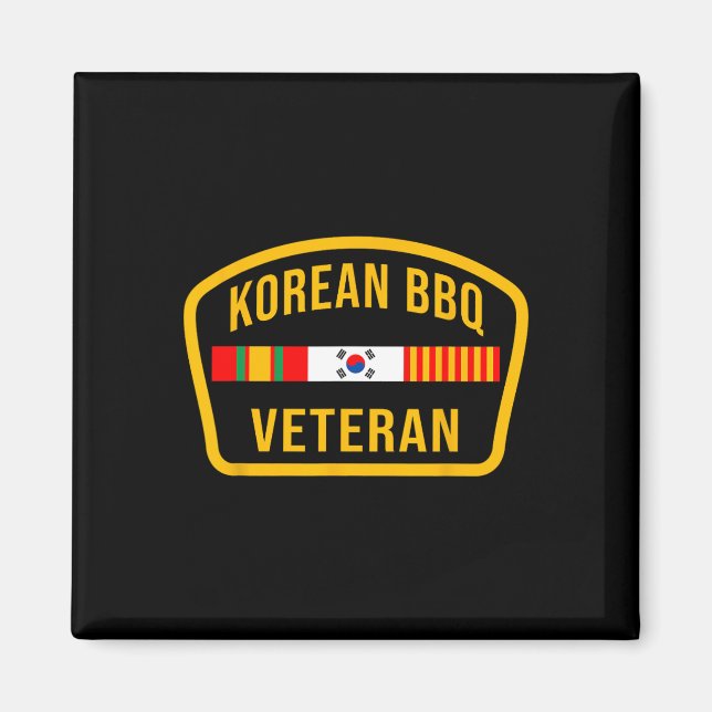 Íman Churrasco coreano Veteran Funny Comida Lover Gym C (Frente)