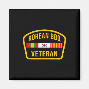 Íman Churrasco coreano Veteran Funny Comida Lover Gym C