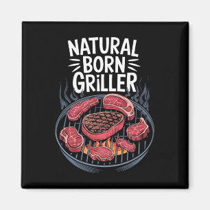 Íman Churrasco Engraçado Grill Natural Born Churrasquei
