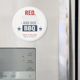Íman Churrasco Vermelho Branco e Devido para Chá de Beb