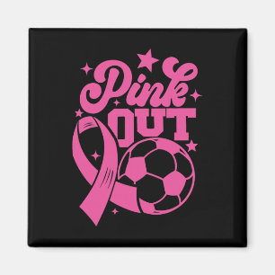 Íman Chute Pink Out Para Uma Cura Futebol Câncer de Mam