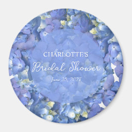 Íman Chuva de Azul de Hortênsias Personalizada para Chá