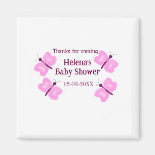 Íman Chuva de bebe borboleta Rosa watercolor adicionar