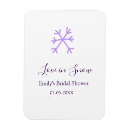 Íman Chuva de neve noivado flocos de neve roxos pasta