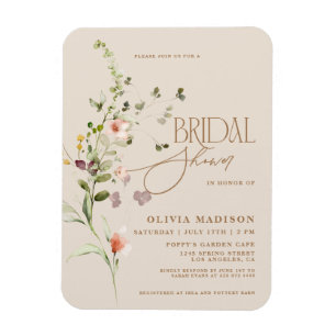 Íman Chuva de Noiva Jardim Floral Boho Roteiro Moderno