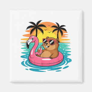 Íman Chuva de Praia Havaiana de Flamingo de Toupeira En