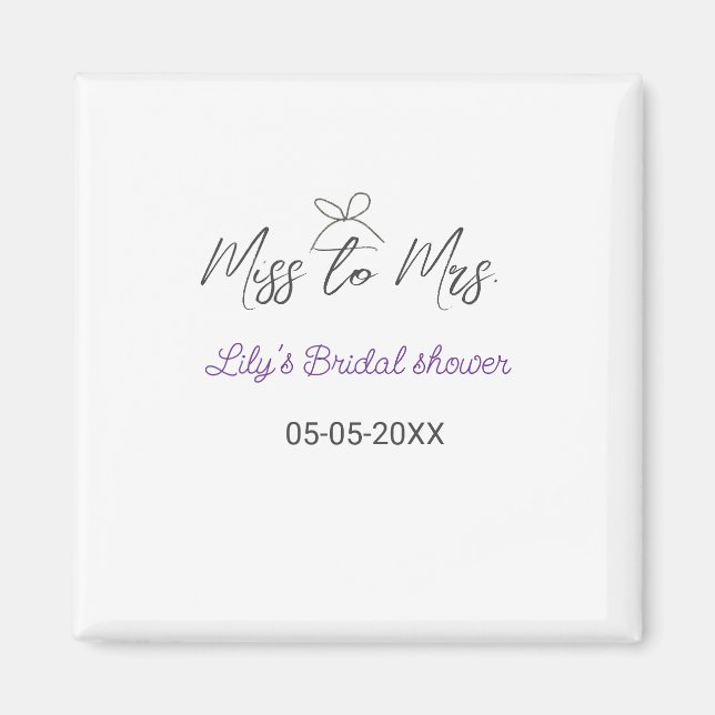 Íman Chuva de presentes de Miss para Mrs adicionar nome (Frente)