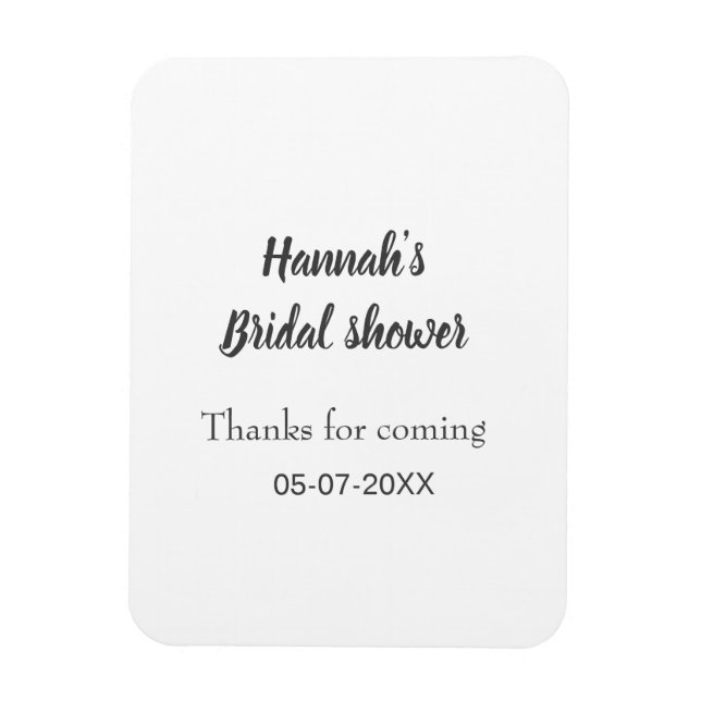 Íman Chuva de presentes noiva adicionar nome data ano o (Vertical)