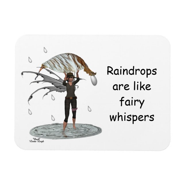 Íman Chuva Fada De Menino Com Lenha Flexível (Horizontal)