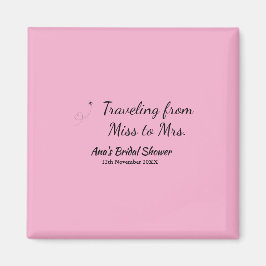 Íman Chuveiro de noiva viagem adicionar nome data senho