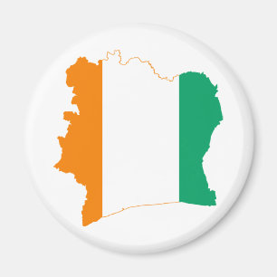 Íman CI do mapa da bandeira do d'Ivoire da costa