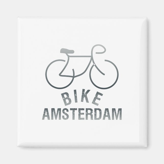 Íman Ciclismo Amsterdã Holanda Gráfico _1  (Frente)