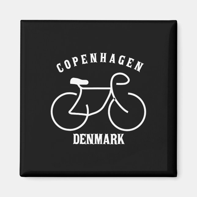 Íman Ciclismo Copenhague Dinamarca Gráfico  (Frente)