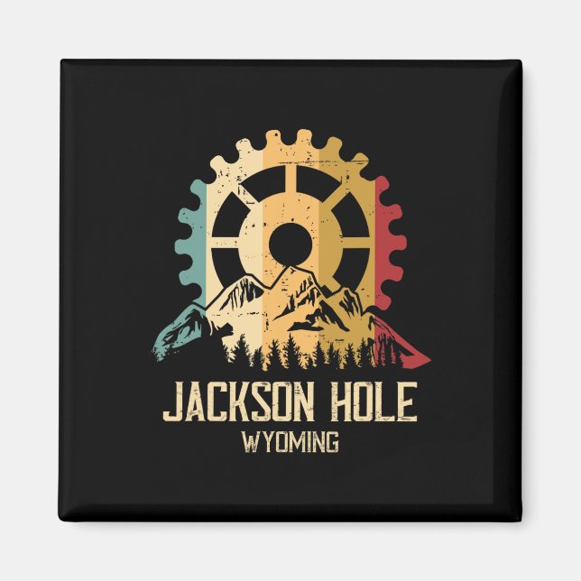 Íman Ciclismo de Montanha Jackson Hole Wyoming  (Frente)