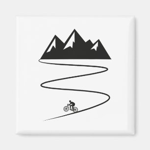 Íman Ciclismo de Montanha Retro Gráfico de Ciclista Ret