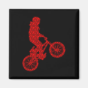 Íman Ciclista Bmx Bicicleta Corações Do Dia Dos Namorad