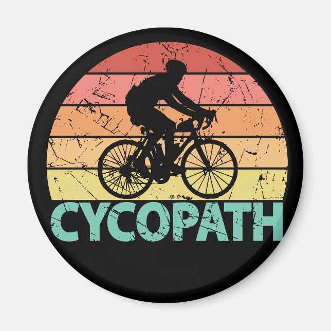 Íman Ciclista Engraçado Cycopath Ciclismo (Frente)