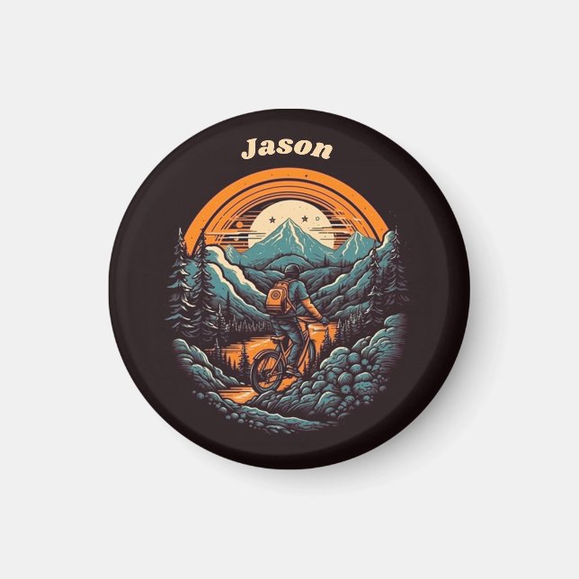 Íman Ciclo de vida, retro personalizável (Frente)