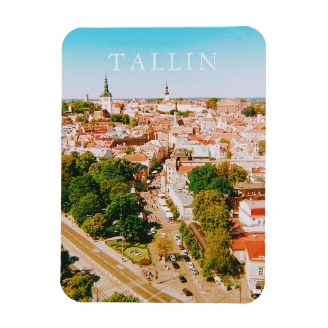 Íman Cidade Antiga de Tallinn, Estônia, Arte Municipal (Vertical)