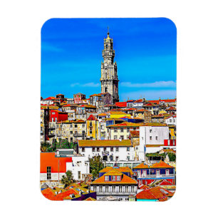 Íman Cidade antiga do Porto com a torre Clerigos.