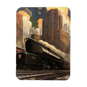 Íman Cidade Antiga, Trem T1 Duplex em Trilhos de Trem