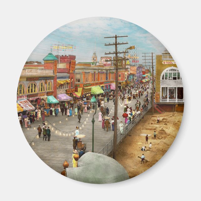 Íman Cidade - Atlantic City NJ - Steel Pier 1909 (Frente)