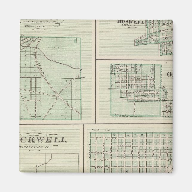 Íman Cidade Corporativa de Fowler, Benton Co (Frente)
