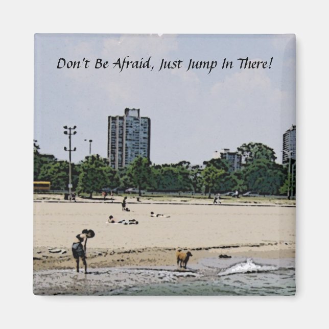 Íman Cidade de Chicago & Lago Michigan (Frente)