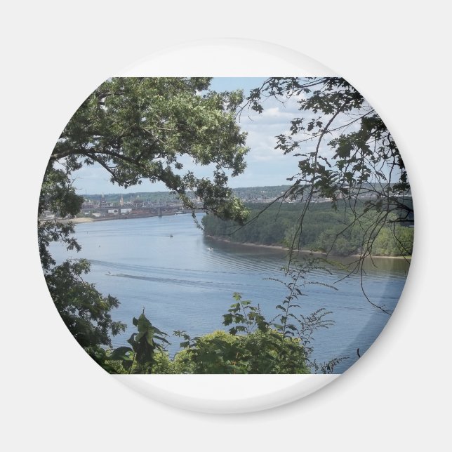 Íman Cidade de Dubuque, Iowa no rio Mississippi (Frente)