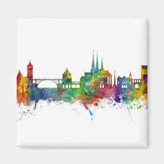 Íman Cidade de Luxemburgo - Skyline (Frente)