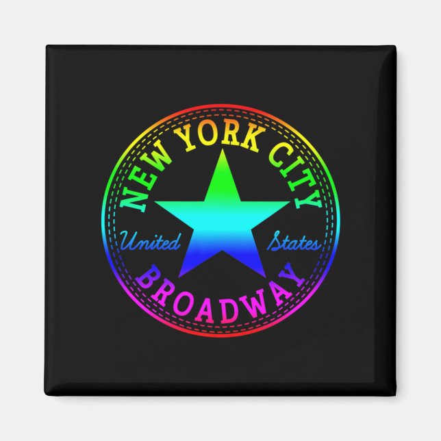 Íman Cidade de Nova York Teatro da Broadway Nyc Estados (Frente)