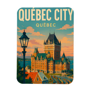 Íman Cidade de Quebec Canadá Velha Cidade Castelo Viage