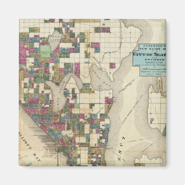 Íman Cidade De Seattle E Águas (Frente)