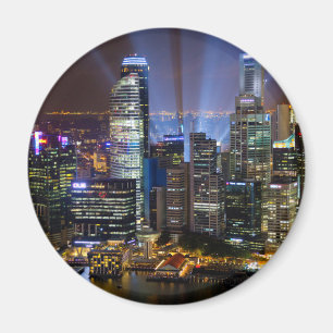 Íman Cidade de Singapura no centro à noite