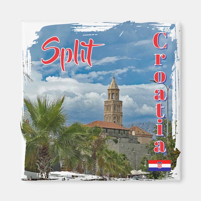 Íman Cidade de Split na Croácia, viagem (Frente)