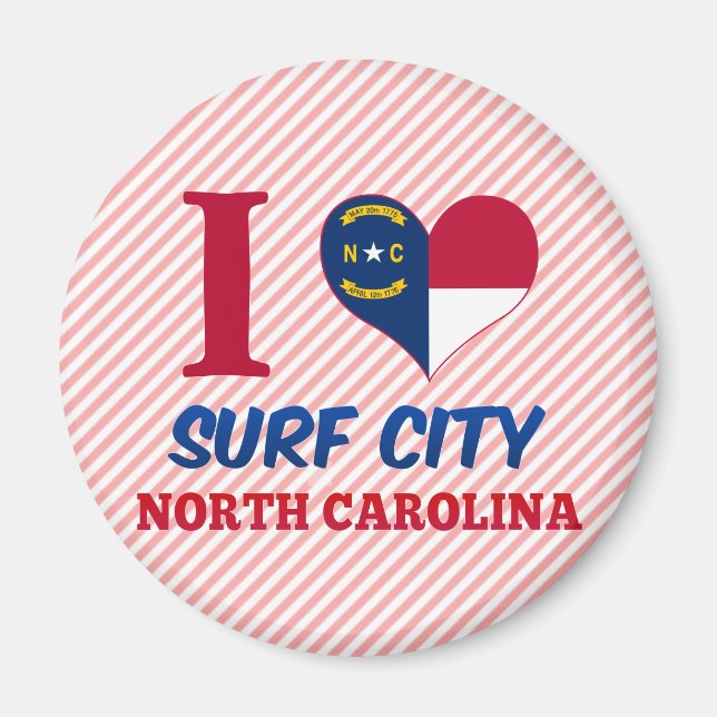 Íman Cidade de surf, Carolina do Norte (Frente)