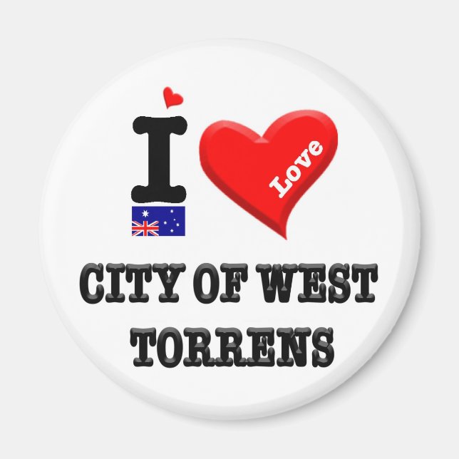 Íman CIDADE DE TORRENS OCIDENTAIS - Eu Amo (Frente)