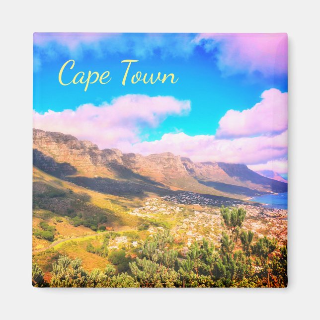 Íman Cidade do Cabo 12 Apostles Beach Ocean Mountain Ma (Frente)