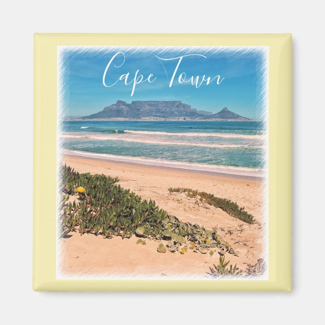 Íman Cidade do Cabo Mesa Oceano Montanhoso Ondas de Pra (Frente)
