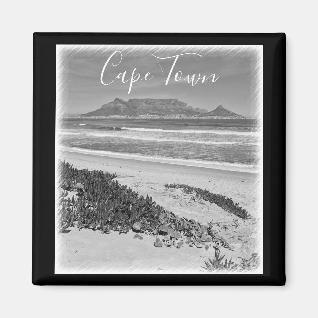 Íman Cidade do Cabo Mesa Oceano Montanhoso Ondas de Pra (Frente)