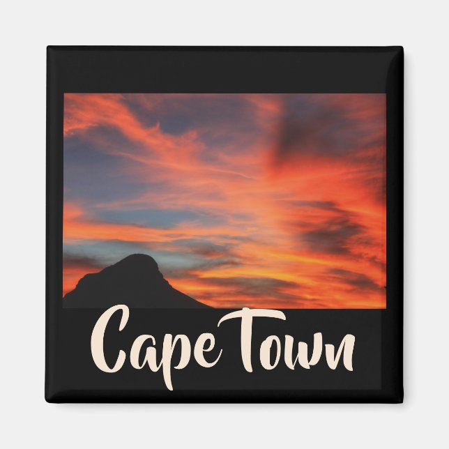 Íman Cidade do Cabo ZA África do Sul Magnet (Frente)