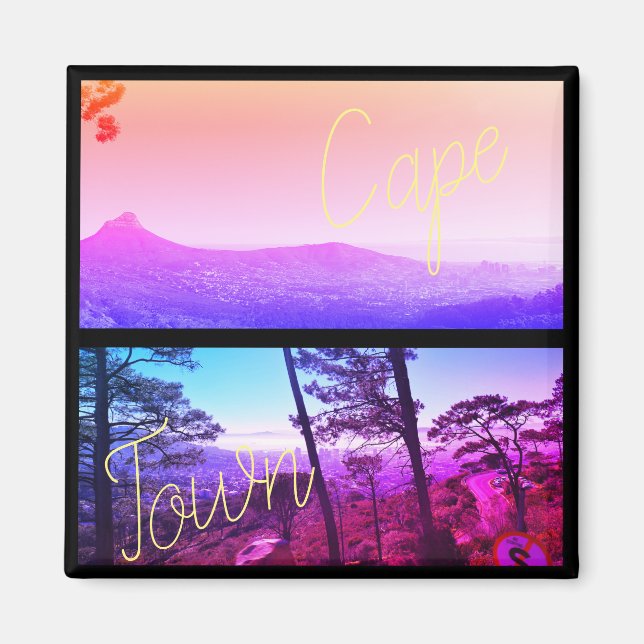 Íman Cidade do Cabo ZA África do Sul Panorama do Oceano (Frente)